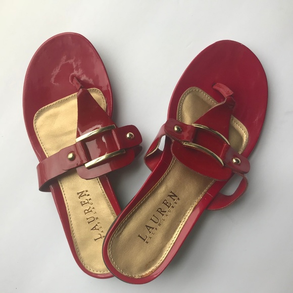 Ralph Lauren Shoes - Ralph Lauren Sandals, Red Sandals, Polo Sandals